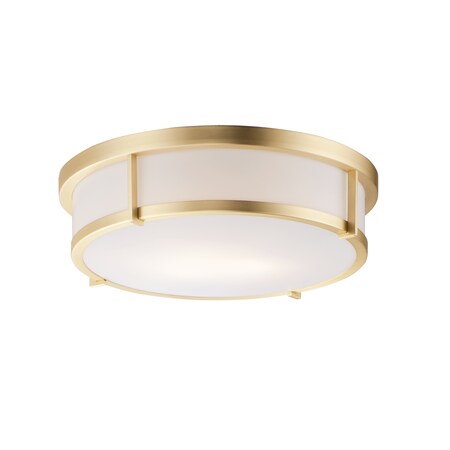 Maxim Lighting Rogue 3-Light 17" Wide Satin Brass Flush Mount Light 10270WTSBR
